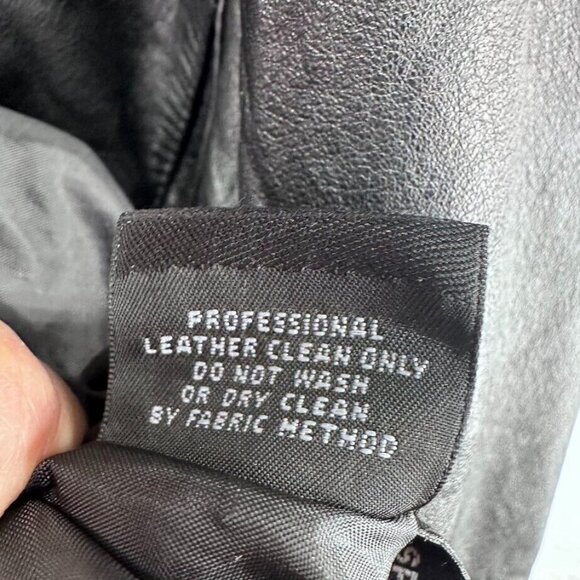 Roundtree & Yorke Jacket Mens 2 Extra Large Tall Black Leather Bomber Full Zip - Picture 9 of 12